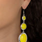 Retro Reality - Yellow - Paparazzi Earring Image