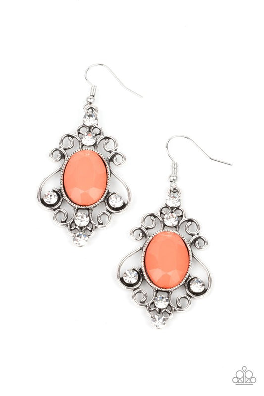 Tour de Fairytale - Orange - Paparazzi Earring Image