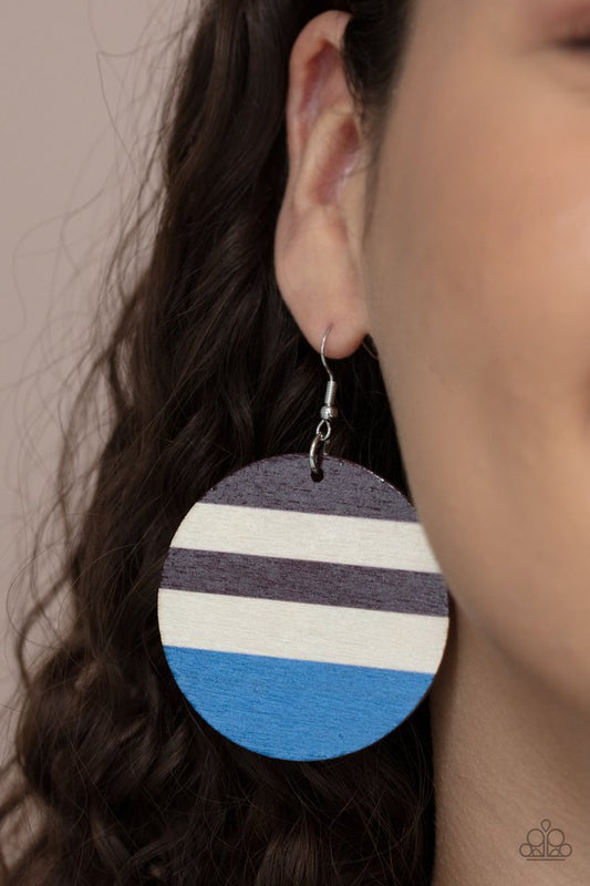 Yacht Party - Blue - Paparazzi Earring Image