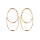 So OVAL-Dramatic - Gold - Paparazzi Earring Image