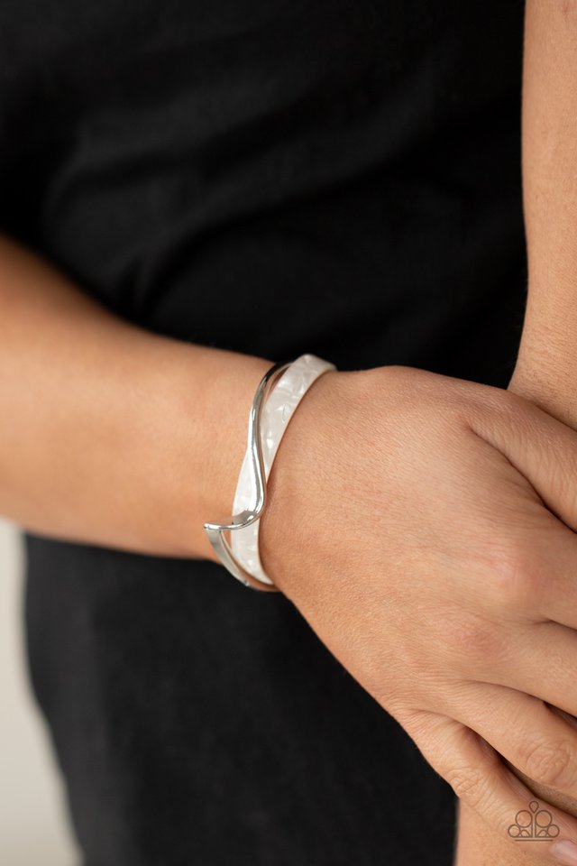 Craveable Curves - White - Paparazzi Bracelet Image