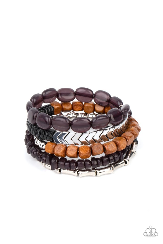 Outdoor Retreat - Black - Paparazzi Bracelet Image