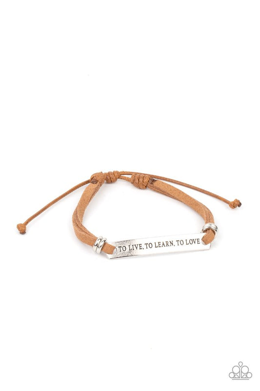 To Live, To Learn, To Love - Brown - Paparazzi Bracelet Image