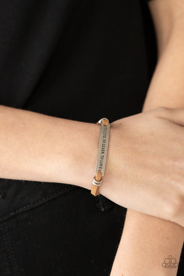 To Live, To Learn, To Love - Brown - Paparazzi Bracelet Image