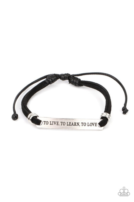 To Live, To Learn, To Love - Black - Paparazzi Bracelet Image