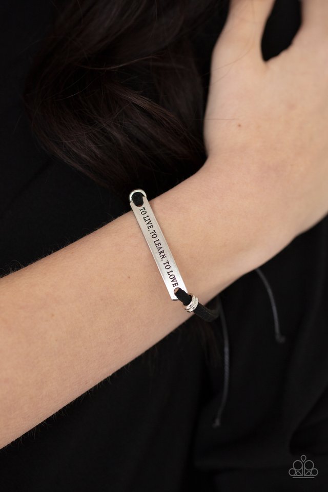 To Live, To Learn, To Love - Black - Paparazzi Bracelet Image