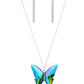 The ​Social Butterfly Effect - Blue - Paparazzi Necklace Image