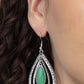 Teardrop Torrent - Green - Paparazzi Earring Image