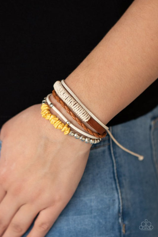 Keep At ROAM Temperature - Yellow - Paparazzi Bracelet Image