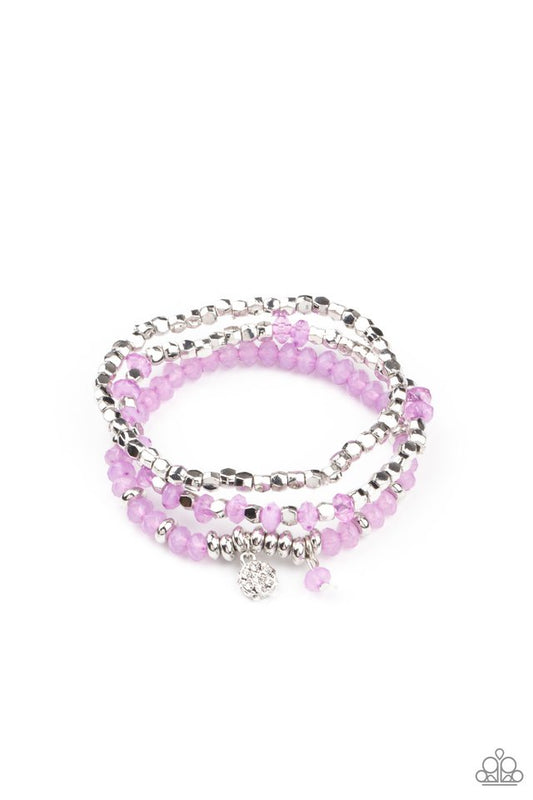 Glacial Glimmer - Purple - Paparazzi Bracelet Image