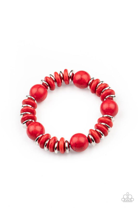 Rustic Rival - Red - Paparazzi Bracelet Image