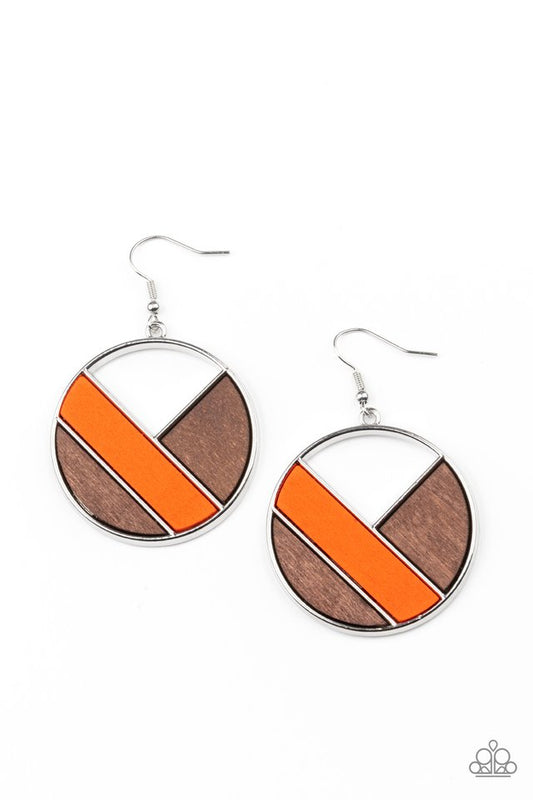 Dont Be MODest - Orange - Paparazzi Earring Image