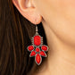 ​Vacay Vixen - Red - Paparazzi Earring Image