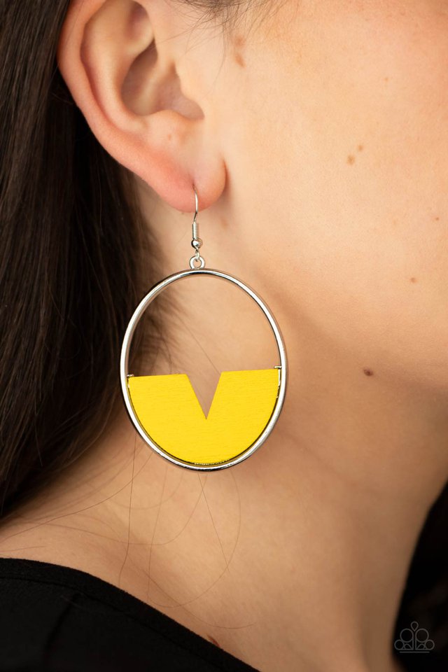 ​Island Breeze - Yellow - Paparazzi Earring Image