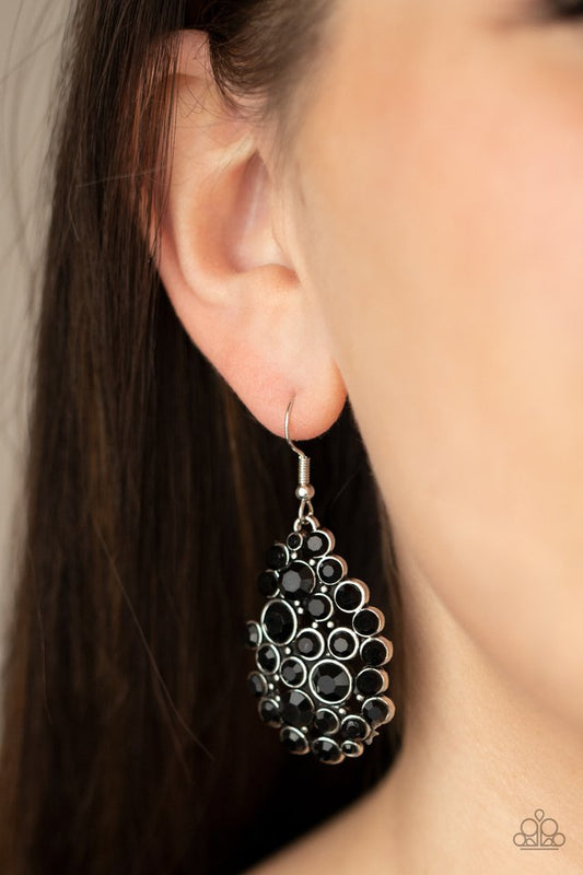 ​Smolder Effect - Black - Paparazzi Earring Image