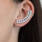 Doubled Down On Dazzle - White - Paparazzi Earring Image