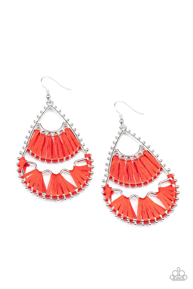 Samba Scene - Red - Paparazzi Earring Image