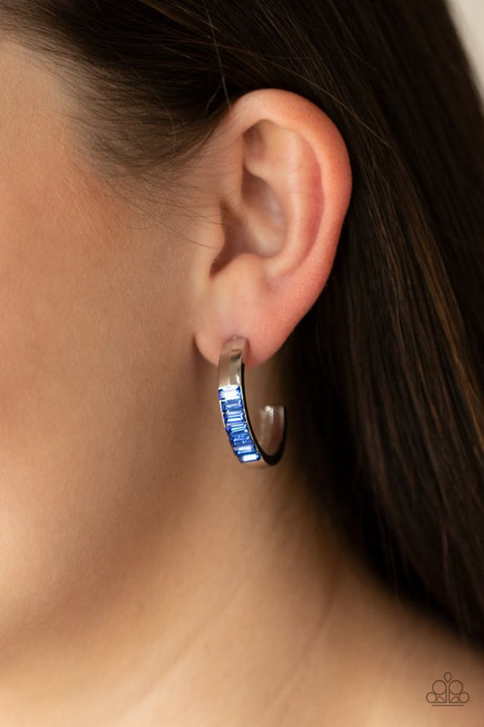 Bursting With Brilliance - Blue - Paparazzi Earring Image