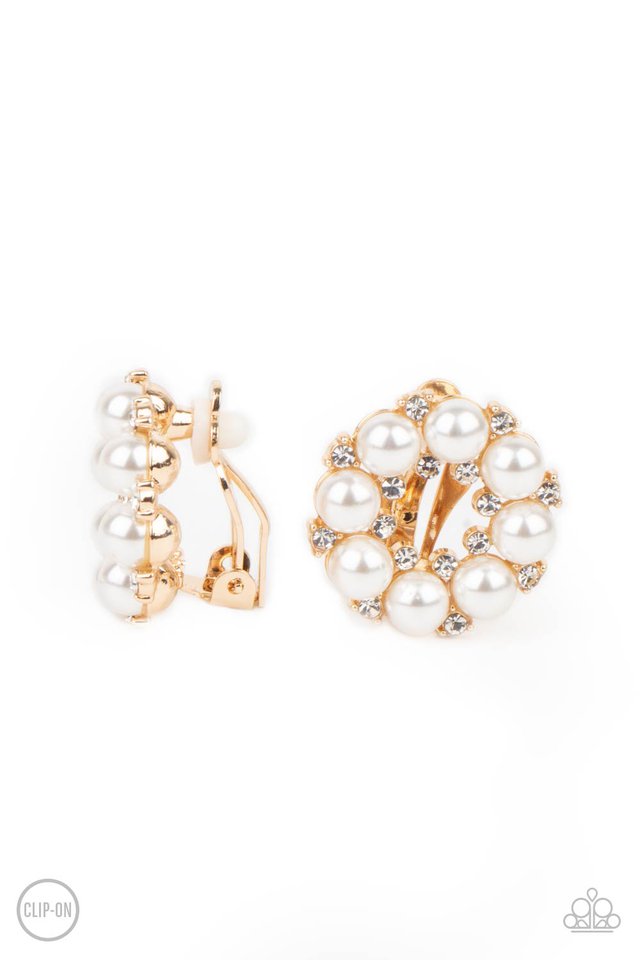 ​Roundabout Ritz - Gold - Paparazzi Earring Image