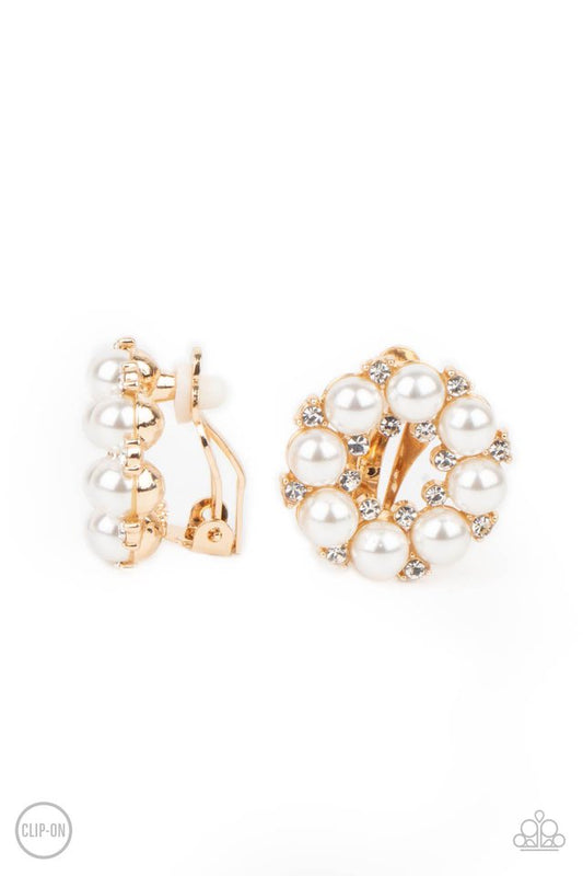 ​Roundabout Ritz - Gold - Paparazzi Earring Image