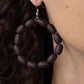 Living The WOOD Life - Brown - Paparazzi Earring Image