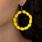 Living The WOOD Life - Yellow - Paparazzi Earring Image