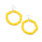 Living The WOOD Life - Yellow - Paparazzi Earring Image