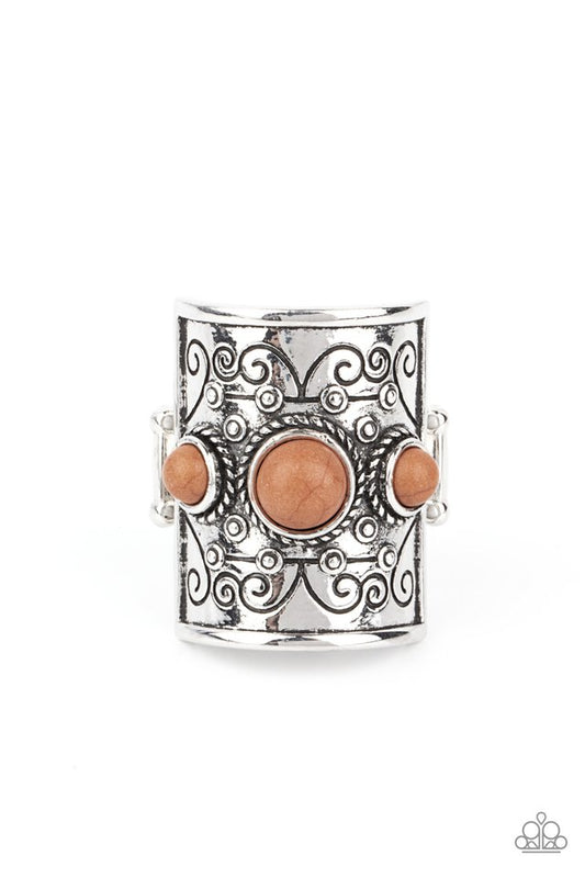 Southwestern Scenery - Brown - Paparazzi Ring Image