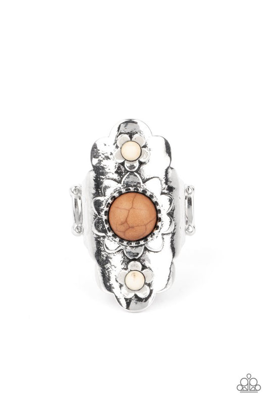 ​Badlands Garden - Brown - Paparazzi Ring Image