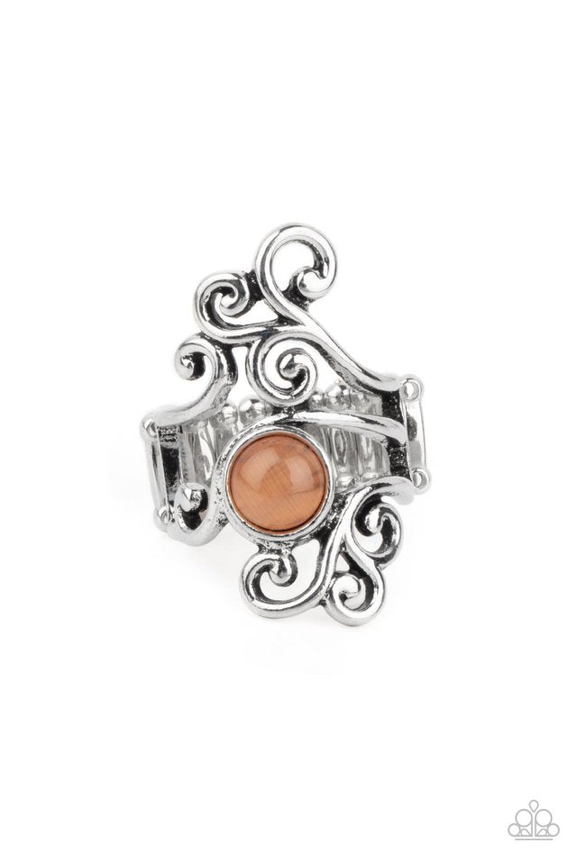 ​Glimmering Grapevines - Orange - Paparazzi Ring Image