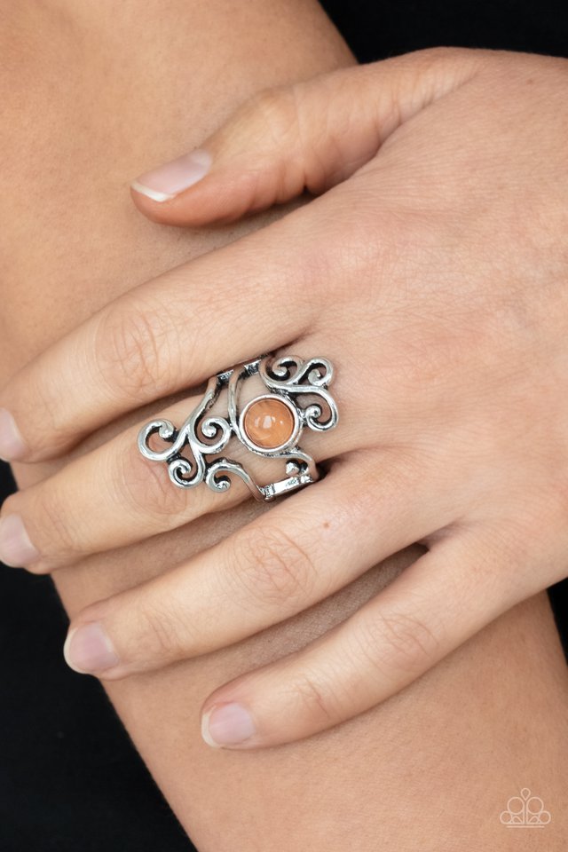 ​Glimmering Grapevines - Orange - Paparazzi Ring Image