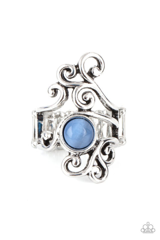 ​Glimmering Grapevines - Blue - Paparazzi Ring Image