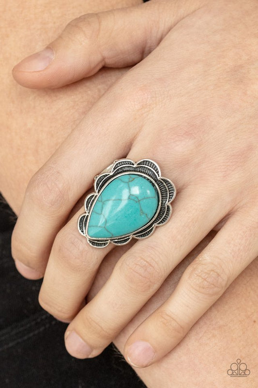 BADLANDS Romance - Blue - Paparazzi Ring Image