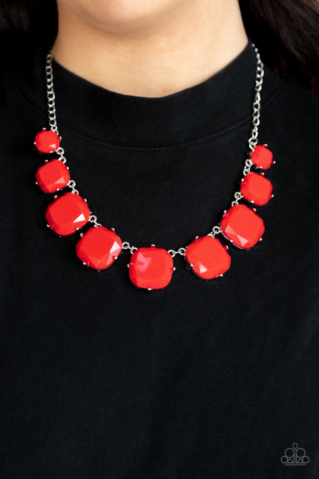 Prismatic Prima Donna - Red - Paparazzi Necklace Image