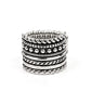 Stacked Odds - Silver - Paparazzi Ring Image