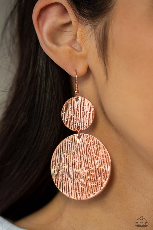 Status CYMBAL - Copper - Paparazzi Earring Image