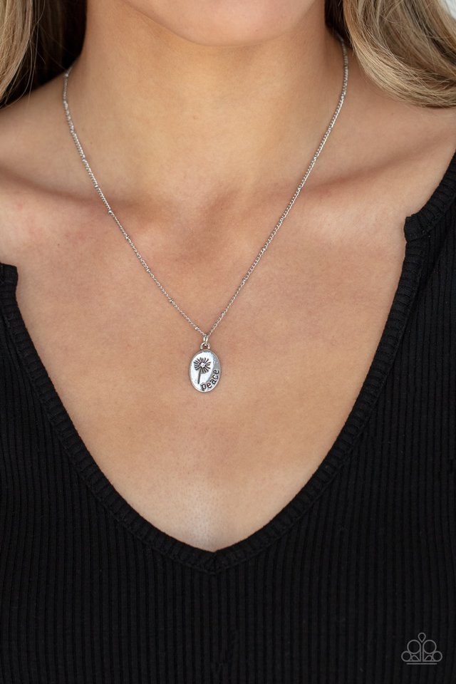 ​Be The Peace You Seek - Silver - Paparazzi Necklace Image