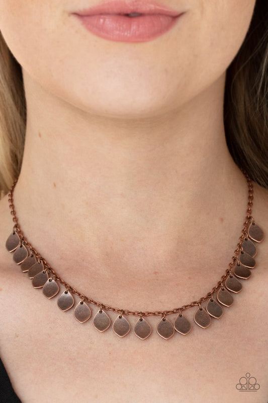 Dainty DISCovery - Copper - Paparazzi Necklace Image