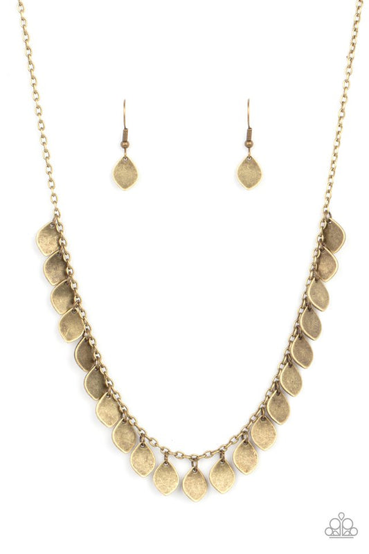 Dainty DISCovery - Brass - Paparazzi Necklace Image