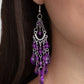 ​Paid Vacation - Purple - Paparazzi Earring Image
