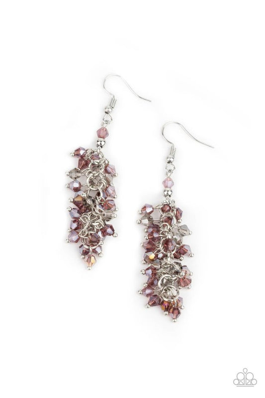 Celestial Chandeliers - Purple - Paparazzi Earring Image