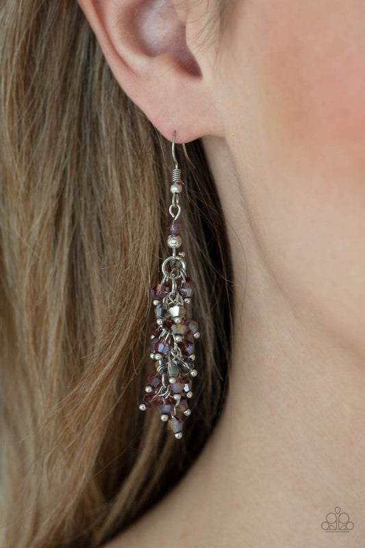 Celestial Chandeliers - Purple - Paparazzi Earring Image