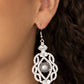 ​Rhinestone Renaissance - Silver - Paparazzi Earring Image