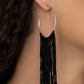 ​Flauntable Fringe - Black - Paparazzi Earring Image