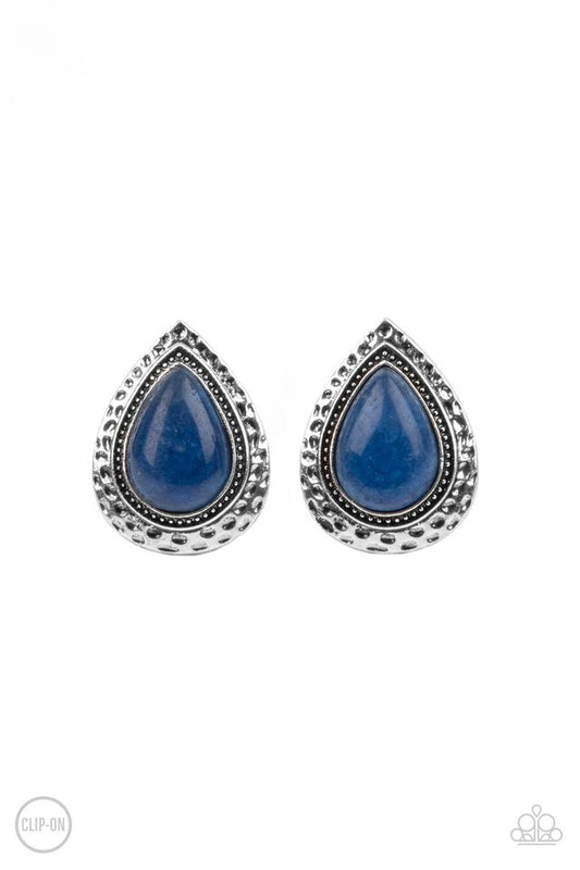 Desert Glow - Blue - Paparazzi Earring Image