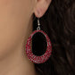Life GLOWS On - Red - Paparazzi Earring Image