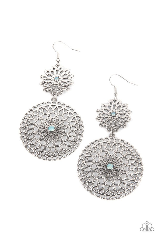 Garden Mantra - Blue - Paparazzi Earring Image