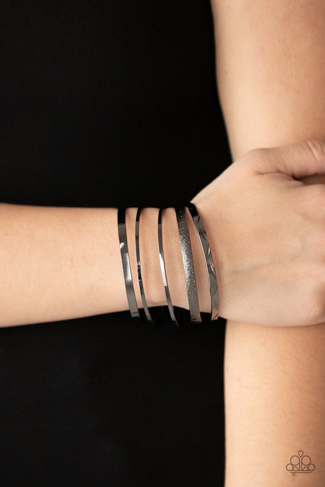 All Black Stack Bracelet