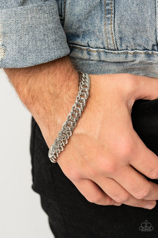 ​On The Up and UPPERCUT - Silver - Paparazzi Bracelet Image