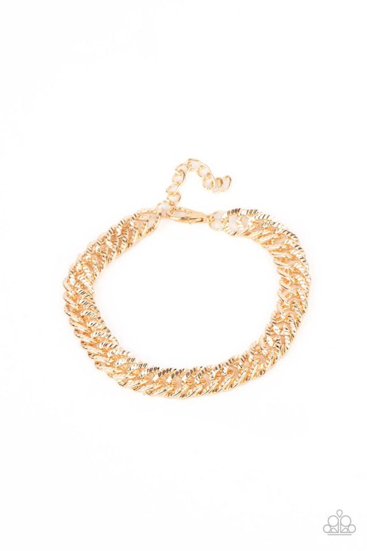 On The Up and UPPERCUT - Gold - Paparazzi Bracelet Image